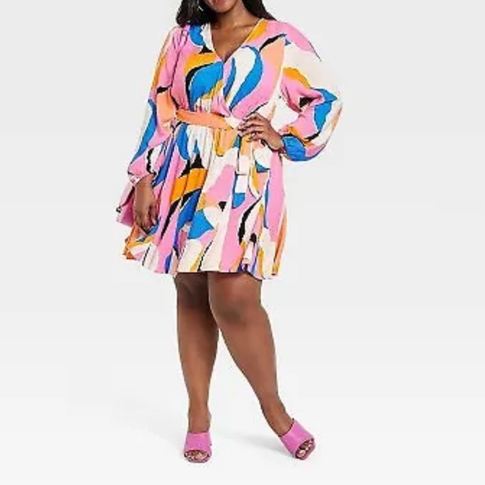Long sleeve mini dress